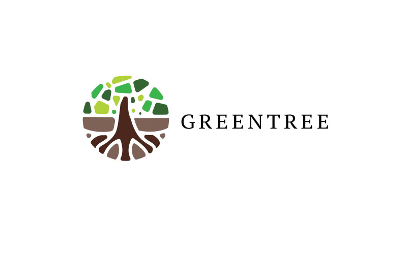 Download Шаблон логотипа "Green Tree Logo Template" / Green Tree Logo Template - Шаблон логотипа на тему графика animals,banner,certified,eco,food,fragrances,free,gluten,gmo,handmade,health,heart,icon,illustration,ingredients,label,leaf,logo,natural,nature