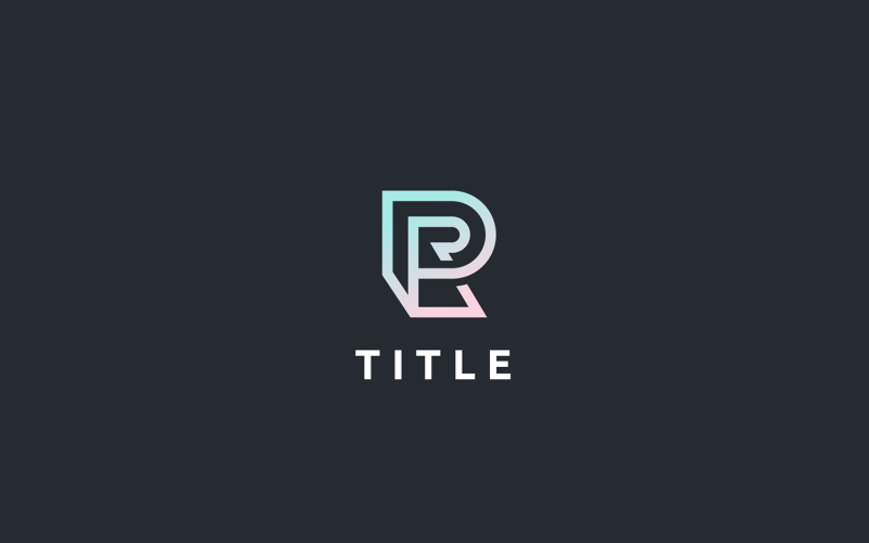 Download Шаблон логотипа "R Logo Template" / R Logo Template - Шаблон логотипа на тему графика r logo,rr,line