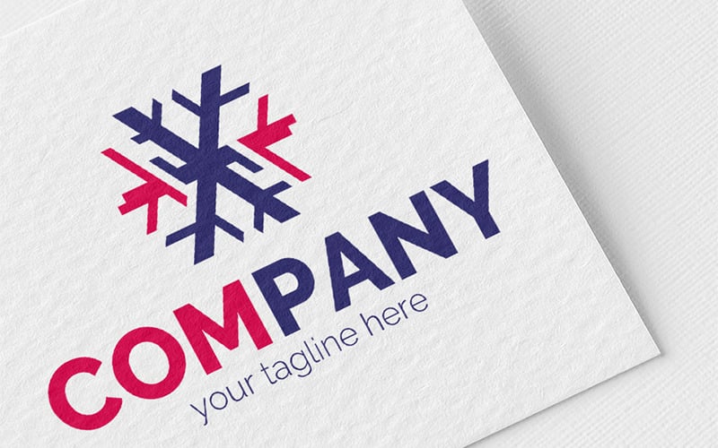 X + Snowflake Logo Template
