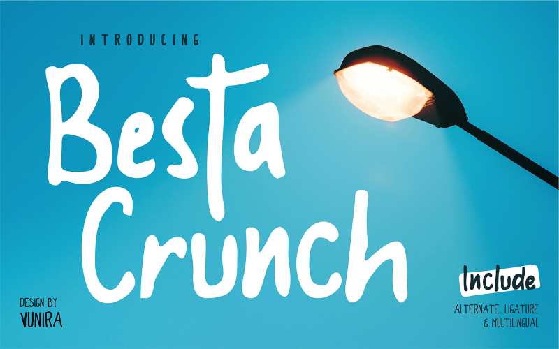Besta Crunch | Decorative Font