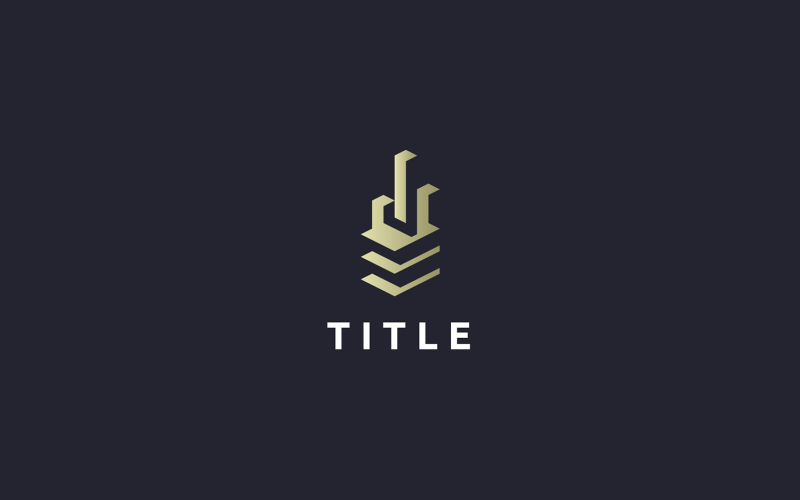 Download Шаблон логотипа "Building Logo Template" / Building Logo Template - Шаблон логотипа на тему графика building logo,gold