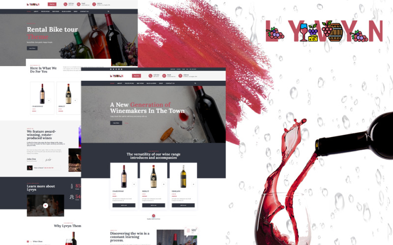 Lyvyn - Şarap Mağazası WordPress Teması
