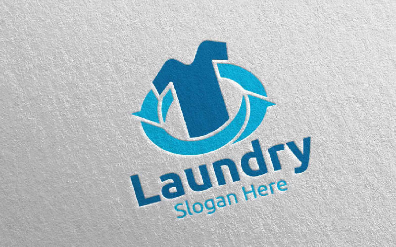 Modello di Logo di lavanderia a secco