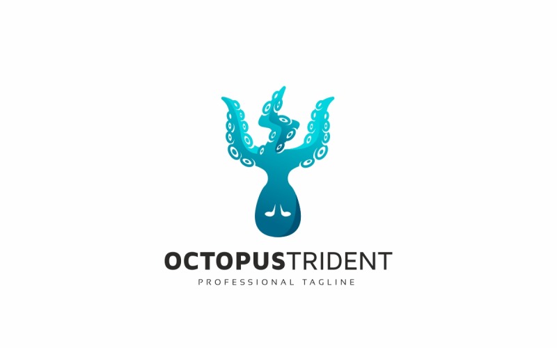Download Шаблон логотипа "Octopus Trident Logo Template" / Octopus Trident Logo Template - Шаблон логотипа на тему графика animal,art,background,design,download,element,fish,graphic,icon,illustration,isolated,kraken,line,line art,logo,nature,nautical,ocean,octopus,outline