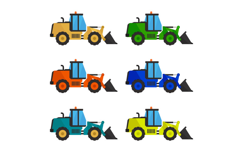 Download Vector "Set Of Excavators Illustrated - Vector Image" / Set Of Excavators Illustrated - Vector Image - Vector на тему графика illustration,transportation,wheel,business,set,vector,tractor,excavator,vehicle,isolated,machinery,bulldozer,heavy,collection,equipment,excavation,digger,loader,mover,mining