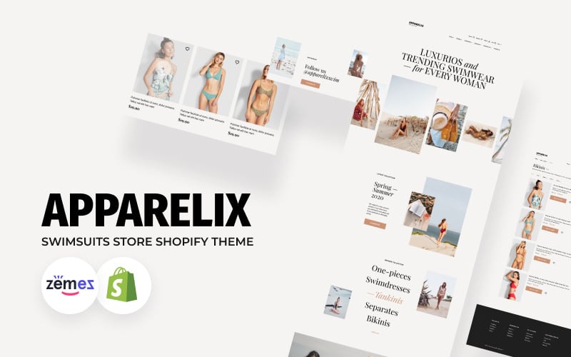 Apparelix Stroje kąpielowe w sklepie internetowym Motyw Shopify