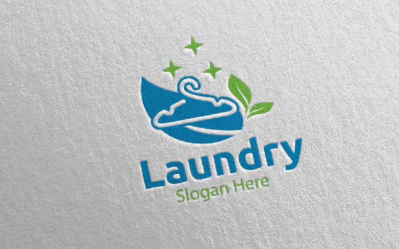 Eco Laundry Dry Cleaners 29 Logo Template