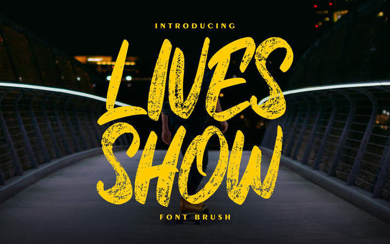 Download Шрифт "Lives Show | Brush Font" / Lives Show | Brush Font - Шрифт на тему графика brush,decorative,font,modern,style,dry,swash,logo,ligature,paint,grunge,texture,isolated,ink,set,art,shape,paintbrush,stroke,black