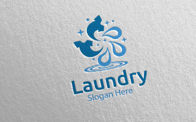 Modello di Logo di lavanderia a secco 25 Logo