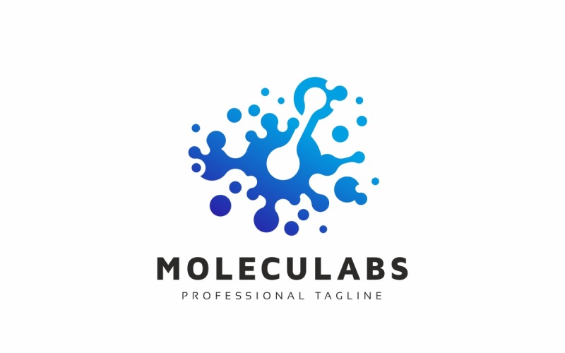 Modello di logo di laboratori molecolari