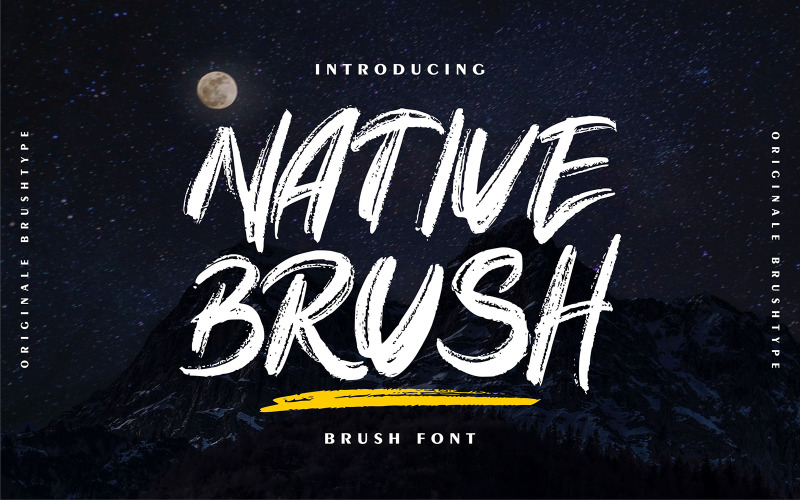 Native Brush | Borstel lettertype