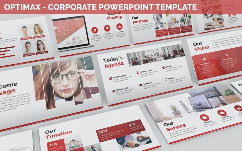 Optimax - Шаблон PowerPoint для корпоративного бізнесу