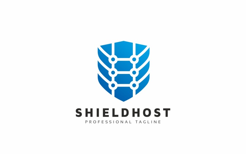 Download Шаблон логотипа "Shield Host Logo Template" / Shield Host Logo Template - Шаблон логотипа на тему графика antivirus,application logo,cloud hosting logo,cloud server logo,database,defend,guard,hosting,hosting logo,internet security,key,lock,protect,protection,safe,safety,secure,security,server,ser