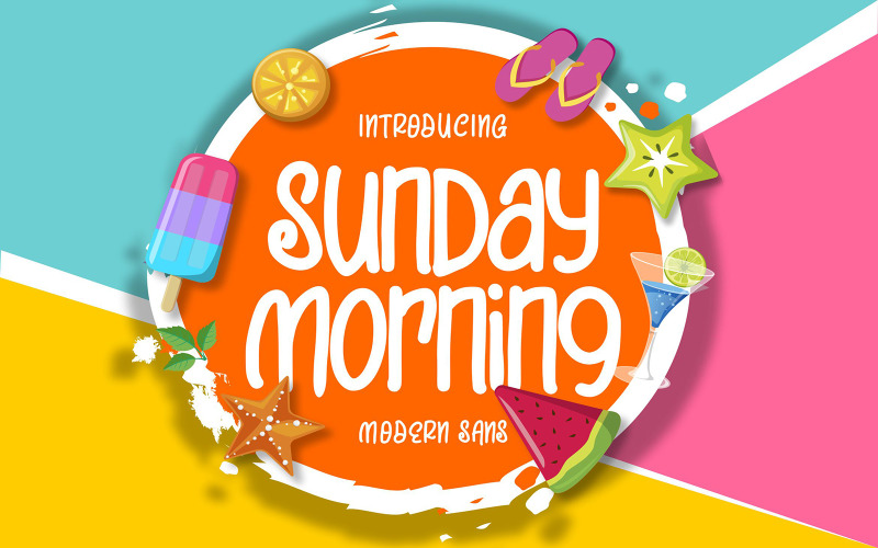 Download Шрифт "Sunday Morning | Modern Sans Font" / Sunday Morning | Modern Sans Font - Шрифт на тему графика sans,serif,colorful,fancy,fashion,kids,childern,pizza,stylish,handmade,typeface,ink,font,handlettered,cover,flower,elegant,feminine,logo,alphabet