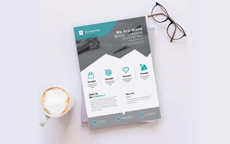Download Фирменный стиль "Business Flyer - Corporate Identity Template" / Business Flyer - Corporate Identity Template - Фирменный стиль на тему графика template,flyer,business,modern,poster,corporate,design,a4,creative,simple,company,print,style,concept,element,sales,icon,idea,elegant,stylish