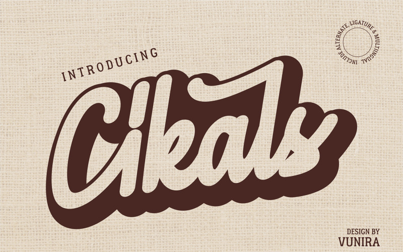 Cikals | Fonte cursiva