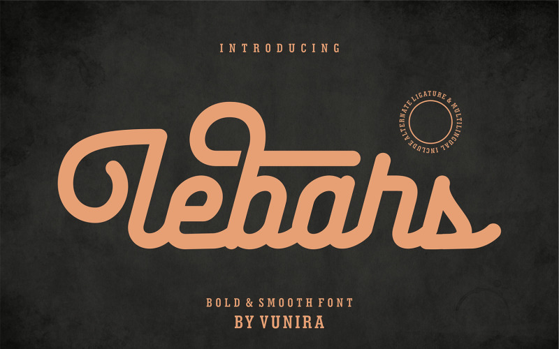 Download Шрифт "Lebars | Bold &amp; Smooth Font" / Lebars | Bold &amp; Smooth Font - Шрифт на тему графика bold,smooth,script,handmade,inline typhography,handlettering,handwriting,casual,logo,signature,elegant,quotes,logotype,typeface,modern