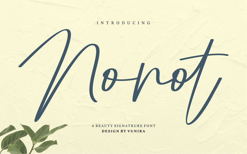 Nonot | Eine Beauty Signature Schriftart