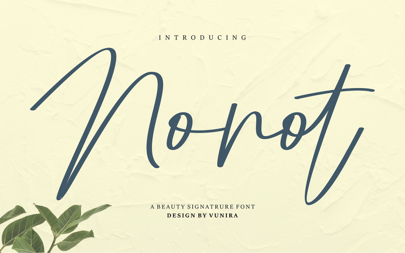 Nonot |美丽签名字体