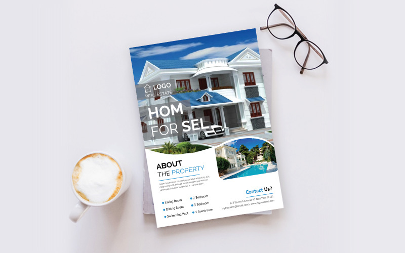 Download Фирменный стиль "Real Estate Flyer - Corporate Identity Template" / Real Estate Flyer - Corporate Identity Template - Фирменный стиль на тему графика flyer,template,design,business,poster,corporate,estate,real,concept,print,company,architecture,modern,construction,creative,home,sale,style,industry,building