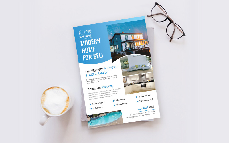 Download Фирменный стиль "Real Estate Flyer - Corporate Identity Template" / Real Estate Flyer - Corporate Identity Template - Фирменный стиль на тему графика flyer,template,design,business,poster,corporate,estate,real,concept,print,company,architecture,modern,construction,creative,home,sale,style,industry,building