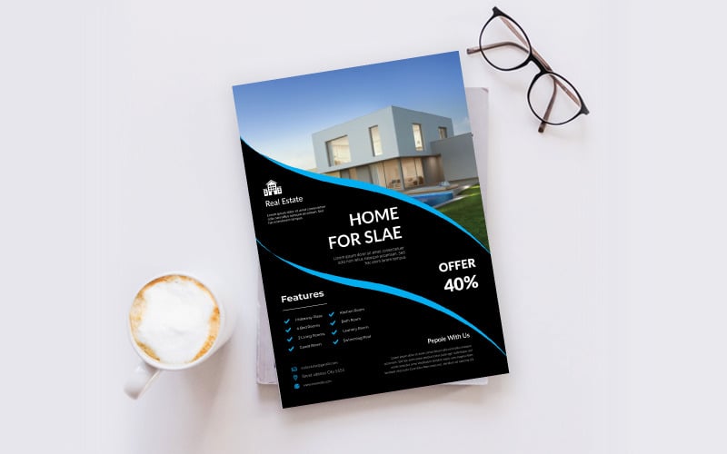 Download Фирменный стиль "Real Estate Flyer - Corporate Identity Template" / Real Estate Flyer - Corporate Identity Template - Фирменный стиль на тему графика flyer,template,design,business,poster,corporate,estate,real,concept,print,company,architecture,modern,construction,creative,home,sale,style,industry,building