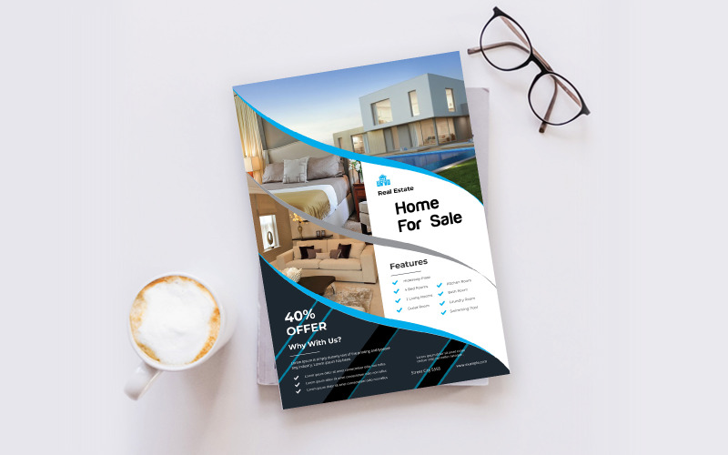 Download Фирменный стиль "Real Estate Flyer - Corporate Identity Template" / Real Estate Flyer - Corporate Identity Template - Фирменный стиль на тему графика flyer,template,design,business,poster,corporate,estate,real,concept,print,company,architecture,modern,construction,creative,home,sale,style,industry,building
