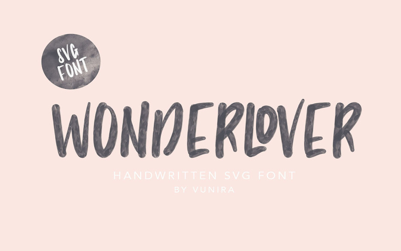 Wonderlover | Carattere Svg scritto a mano