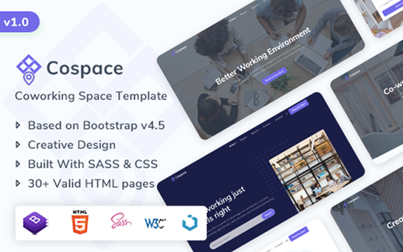 Cospace - Coworking & Rental Space Website Template