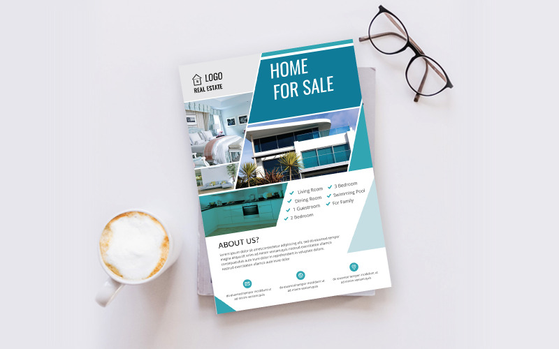 Immobilien-Flyer - Corporate Identity-Vorlage