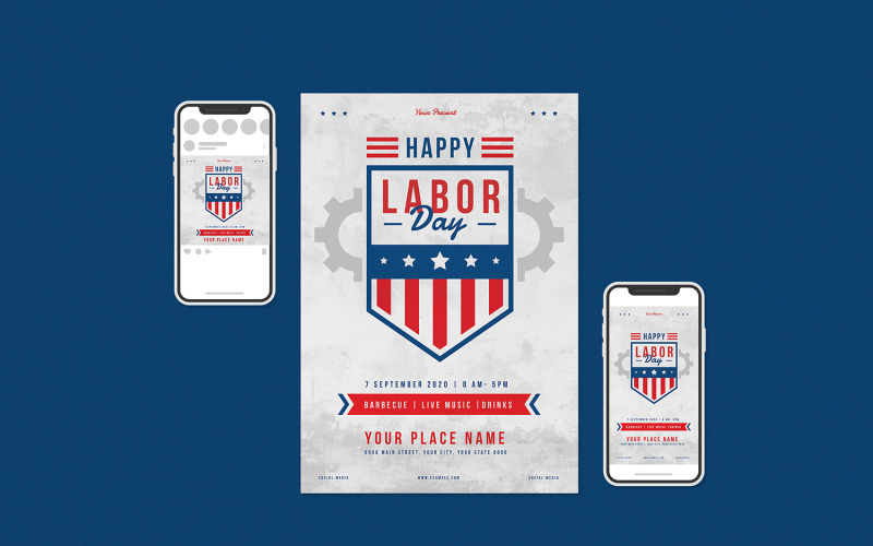 Labor Day Flyer Set - Corporate Identity Template