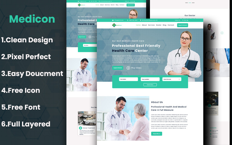Medicon Medical PSD Template