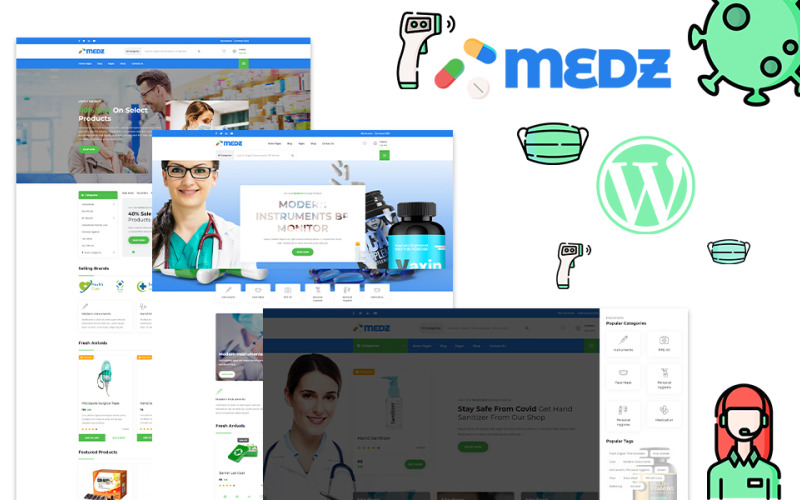 Medz - Tema WordPress per negozio medico e attrezzature mediche