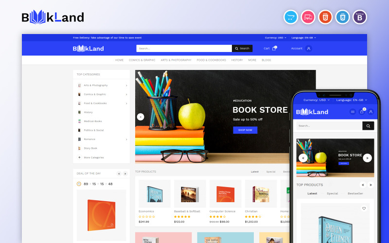 Modèle BookLand OpenCart