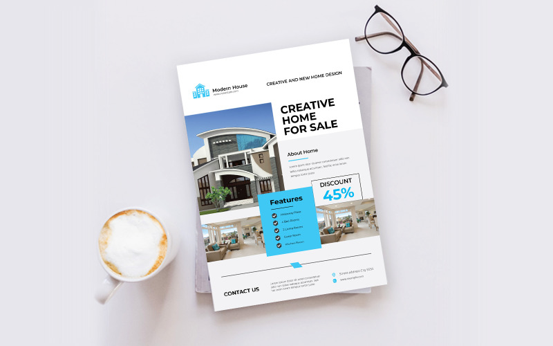 Download Фирменный стиль "Real Estate Flyer - Corporate Identity Template" / Real Estate Flyer - Corporate Identity Template - Фирменный стиль на тему графика flyer,template,design,business,poster,corporate,estate,real,concept,print,company,architecture,modern,construction,creative,home,sale,style,industry,building