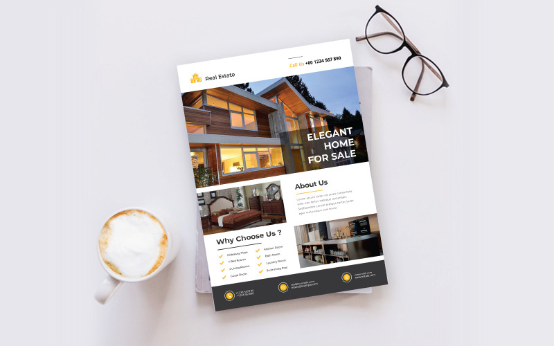 Download Фирменный стиль "Real Estate Flyer - Corporate Identity Template" / Real Estate Flyer - Corporate Identity Template - Фирменный стиль на тему графика flyer,template,design,business,poster,corporate,estate,real,concept,print,company,architecture,modern,construction,creative,home,sale,style,industry,building