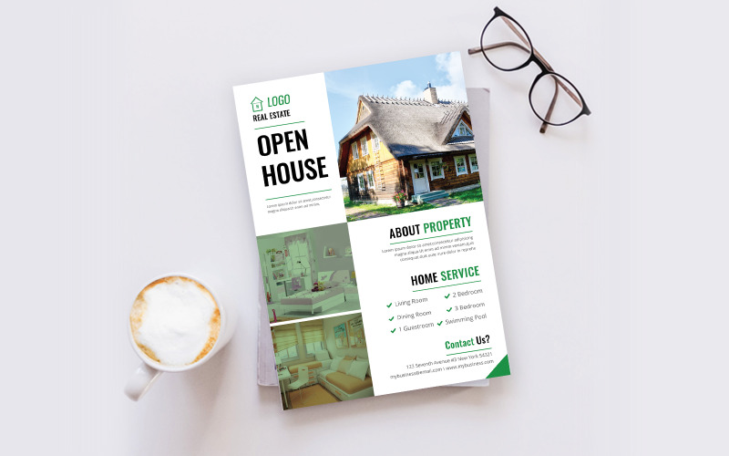 Download Фирменный стиль "Real Estate Flyer - Corporate Identity Template" / Real Estate Flyer - Corporate Identity Template - Фирменный стиль на тему графика flyer,template,design,business,poster,corporate,estate,real,concept,print,company,architecture,modern,construction,creative,home,sale,style,industry,building
