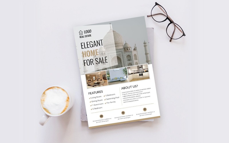Download Фирменный стиль "Real Estate Flyer - Corporate Identity Template" / Real Estate Flyer - Corporate Identity Template - Фирменный стиль на тему графика flyer,template,design,business,poster,corporate,estate,real,concept,print,company,architecture,modern,construction,creative,home,sale,style,industry,building
