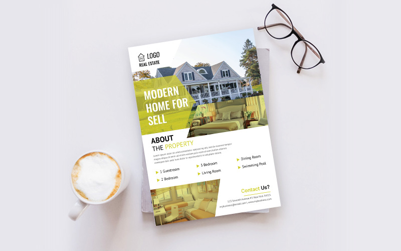 Download Фирменный стиль "Real Estate Flyer - Corporate Identity Template" / Real Estate Flyer - Corporate Identity Template - Фирменный стиль на тему графика flyer,template,design,business,poster,corporate,estate,real,concept,print,company,architecture,modern,construction,creative,home,sale,style,industry,building