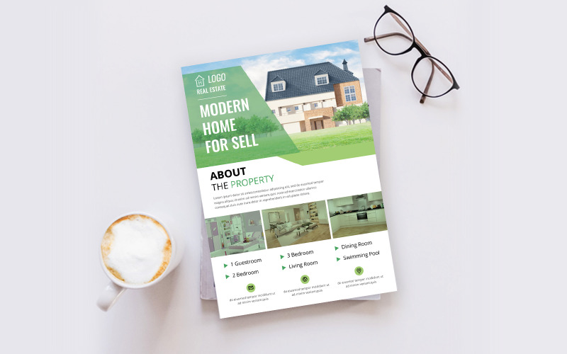 Download Фирменный стиль "Real Estate Flyer - Corporate Identity Template" / Real Estate Flyer - Corporate Identity Template - Фирменный стиль на тему графика flyer,template,design,business,poster,corporate,estate,real,concept,print,company,architecture,modern,construction,creative,home,sale,style,industry,building