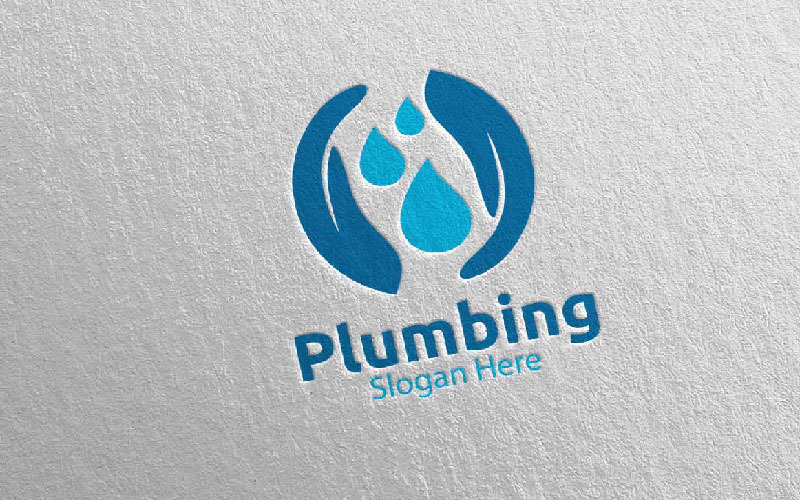 Ruční instalace vody a oprava domácí koncepce 9 Logo šablony