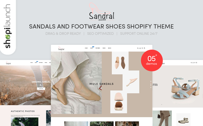 Sandral - Сандалії та взуттєве взуття Shopify Theme