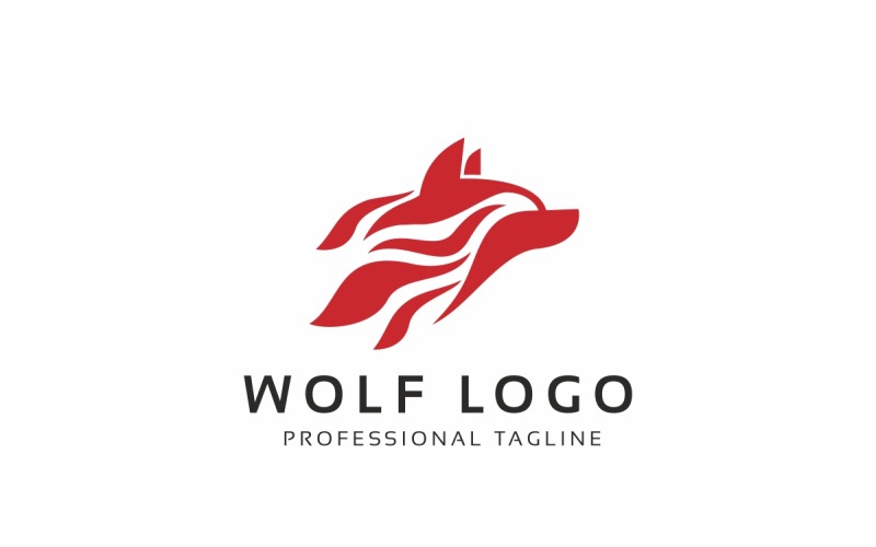 Вовк логотип шаблон