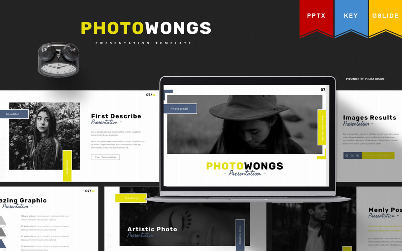 Fotowong | Keynote, modello PowerPoint di Googleslide