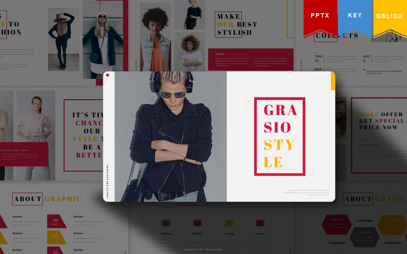 Grasiostyle | Keynote, Googleslide PowerPoint sablon