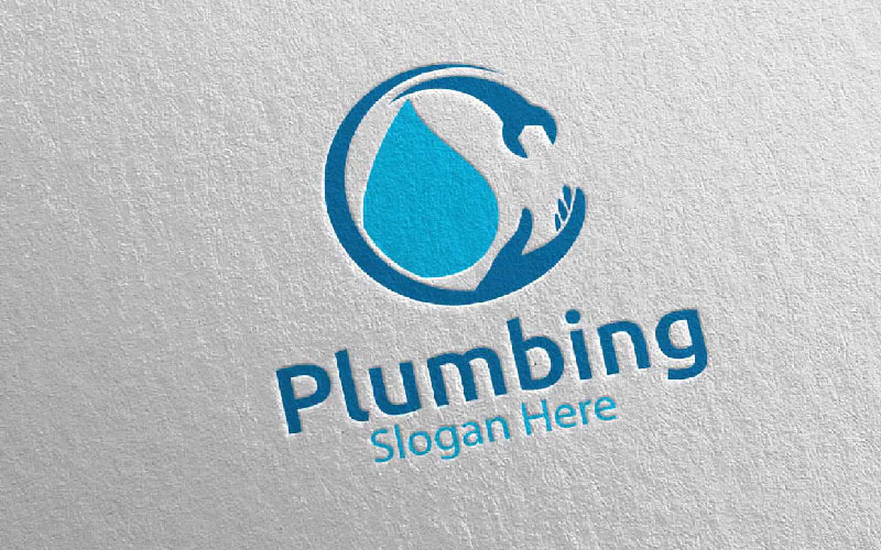 Download Шаблон логотипа "Plumbing with Water and Fix Home Concept 12 Logo Template" / Plumbing with Water and Fix Home Concept 12 Logo Template - Шаблон логотипа на тему графика plumb,plumbing,plumber,drop,fix,handyman,home,house,repair,sanitary,toilet,water,logo,tools,cleaning,pipe,repairman,solution,tool,gas