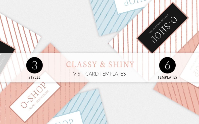 Classy & Shiny Visit Cards Bundle - Corporate Identity Template