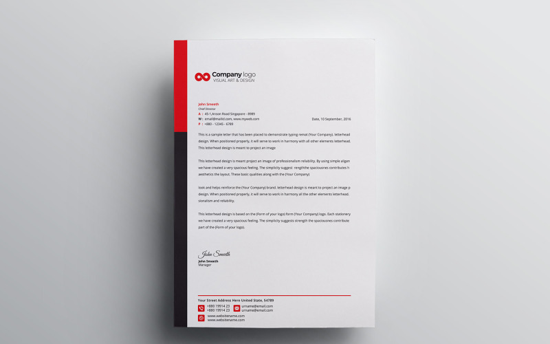 Download Фирменный стиль "Letterhead - Corporate Identity Template" / Letterhead - Corporate Identity Template - Фирменный стиль на тему графика letter,corporate,letterhead,vector,company,design,identity,paper,document,leaflet,a4,print,abstract,contract,modern,presentation,official,business,page,headline