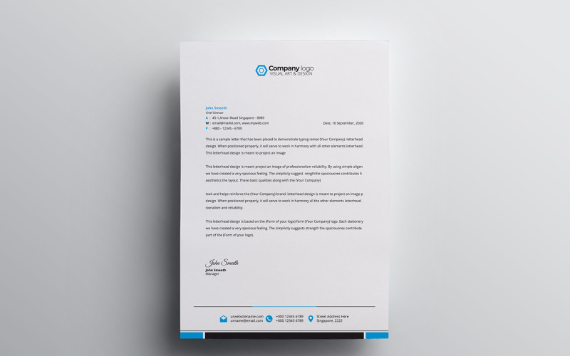 Download Фирменный стиль "Letterhead - Corporate Identity Template" / Letterhead - Corporate Identity Template - Фирменный стиль на тему графика letter,corporate,letterhead,vector,company,design,identity,paper,document,leaflet,a4,print,abstract,contract,modern,presentation,official,business,page,headline