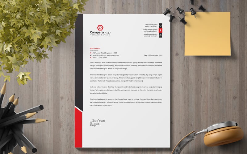 Download Фирменный стиль "Letterhead - Corporate Identity Template" / Letterhead - Corporate Identity Template - Фирменный стиль на тему графика letter,corporate,letterhead,vector,company,design,identity,paper,document,leaflet,a4,print,abstract,contract,modern,presentation,official,business,page,headline
